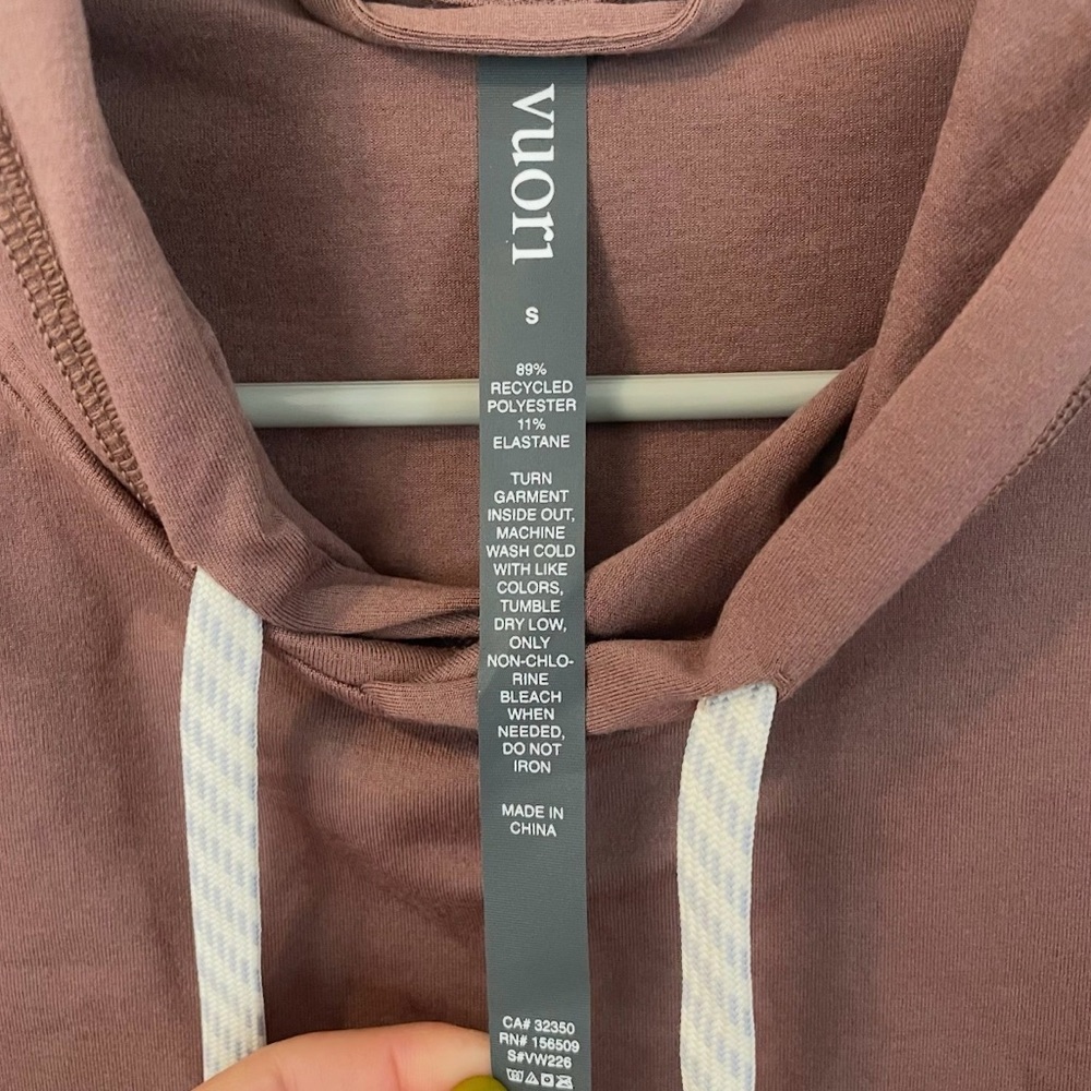 NWT Vuori Women’s‎ Halo Essential Hoodie Cardamom Heather - Picture 5 of 6